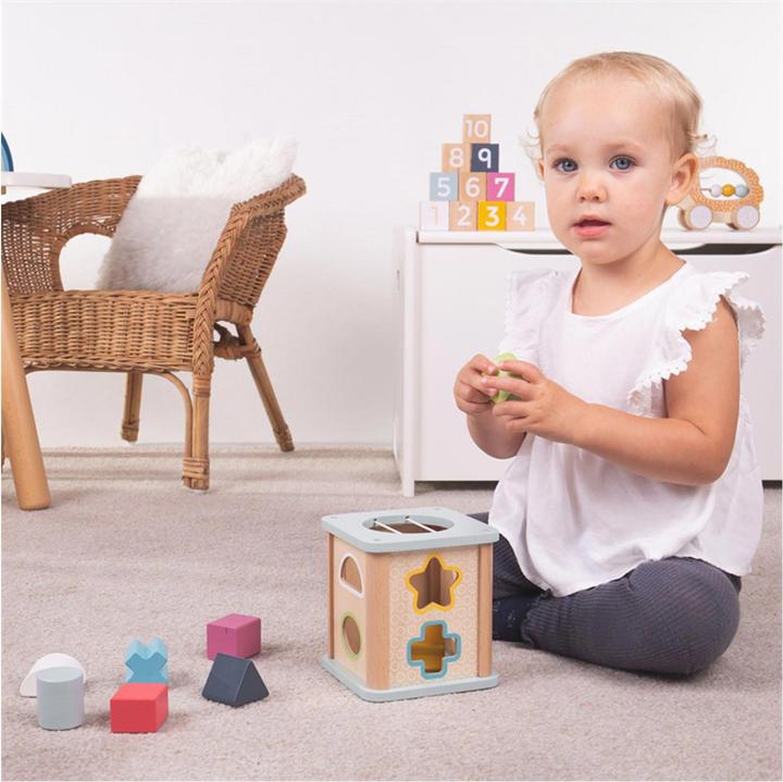 Actual product image Bigjigs Wood shape sorter, 9 pcs -FSC 100%