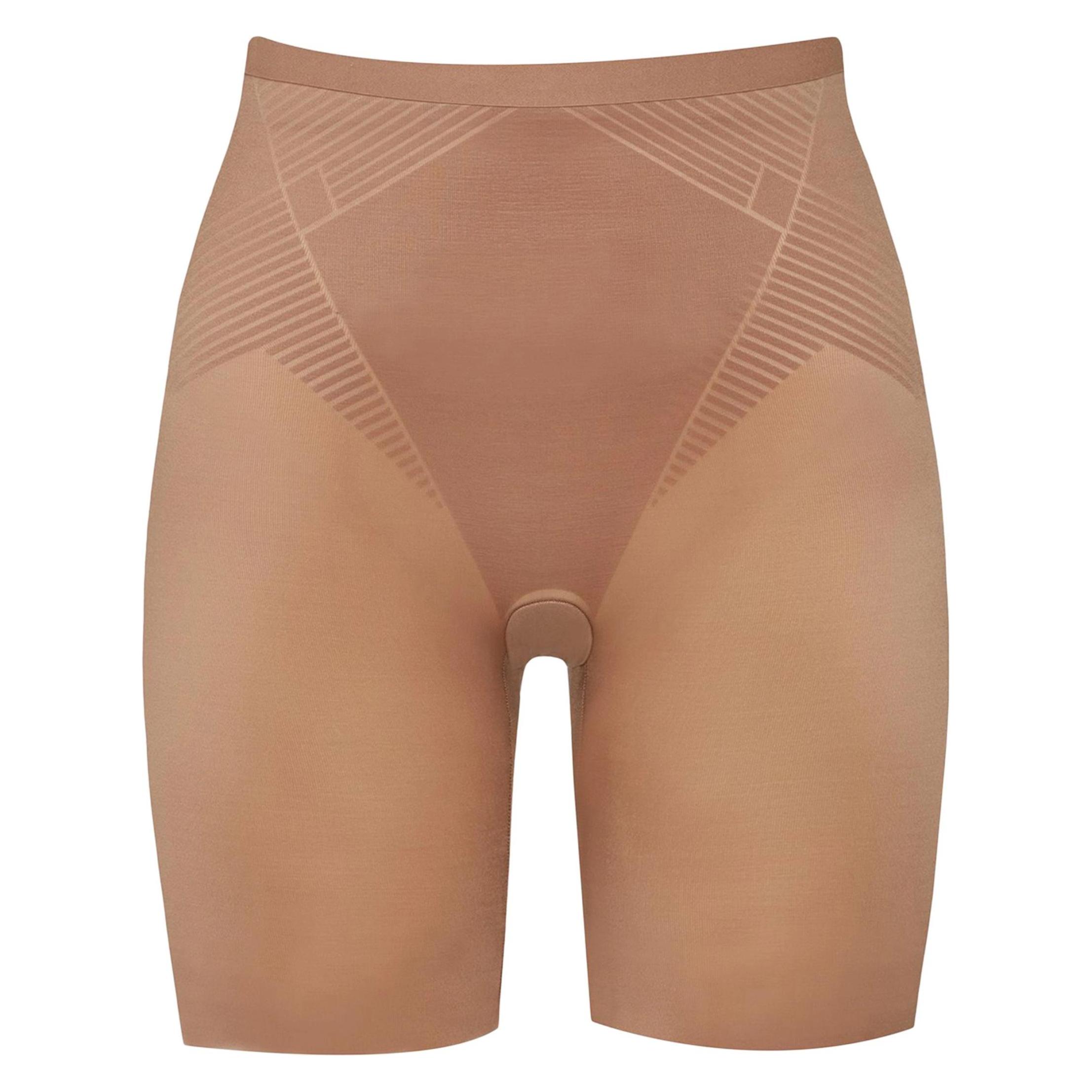 Spanx, Vrouwen, Shapewear, Shapewear Broek "Thinstincts 2.0 Mid-Thigh, Bruin, (L)