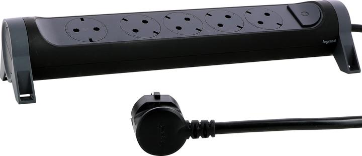 Productafbeelding Legrand Roterende stekkerdoos 5x stopcontact, 1,5m kabel Zwart 694532 (5 x, CEE 7/3, CEE 32/5, 1.50 m)