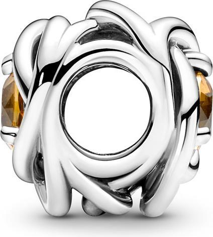 Image du produit Pandora Pierre de naissance de novembre Charm cercle d'éternité couleur miel (Argent sterling 925)