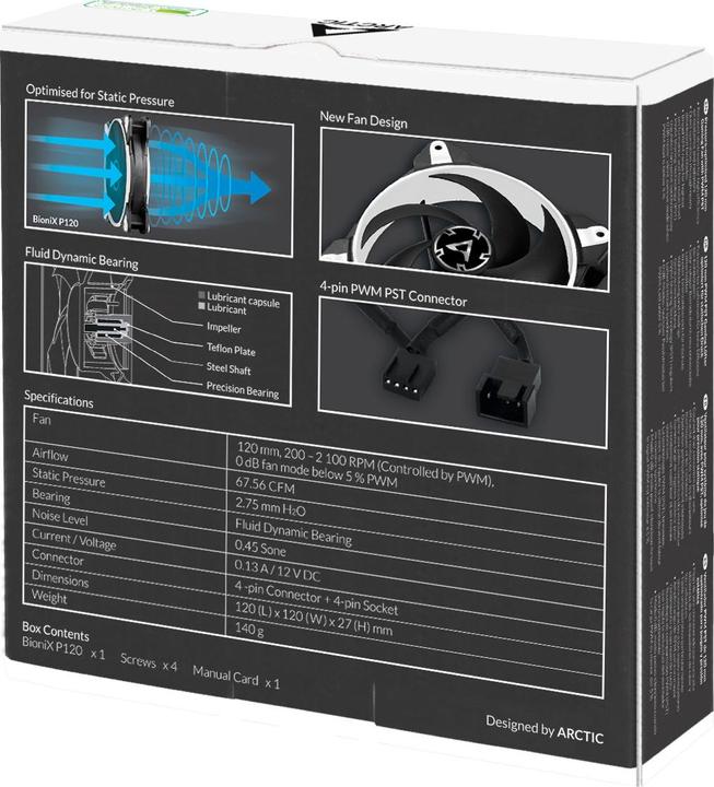 Produktbild Arctic BioniX P120 Gehäuselüfter (120 mm, 1 x)