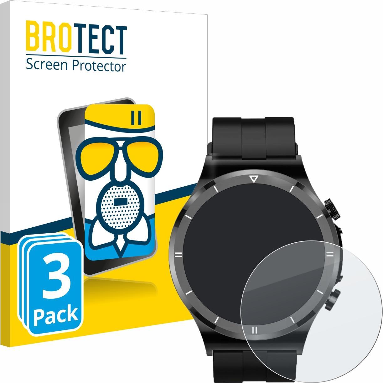BROTECT AirGlass Panzerglasfolie Matt, Smartwatch Schutzfolie, Grau