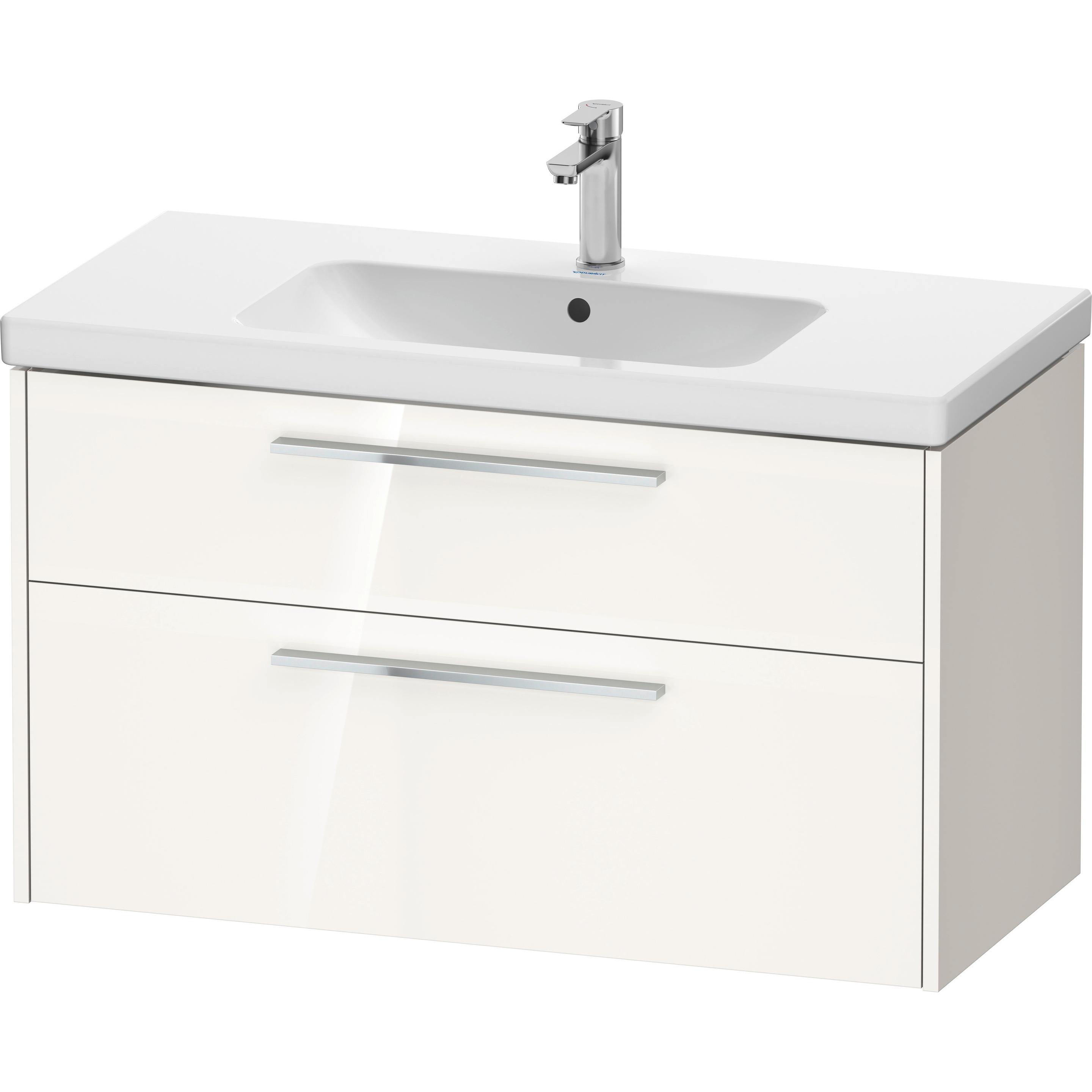 Duravit, Waschbeckenunterschrank, D-Code Waschtischunterbau, 1 Auszug, 984x460mm, Siphonausschnitt, mit Griff
