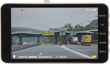 Actual product image Navitel MSR900 dashcam (GPS receiver, Built-in microphone, Bluetooth, Night vision, Built-in display, Full HD)