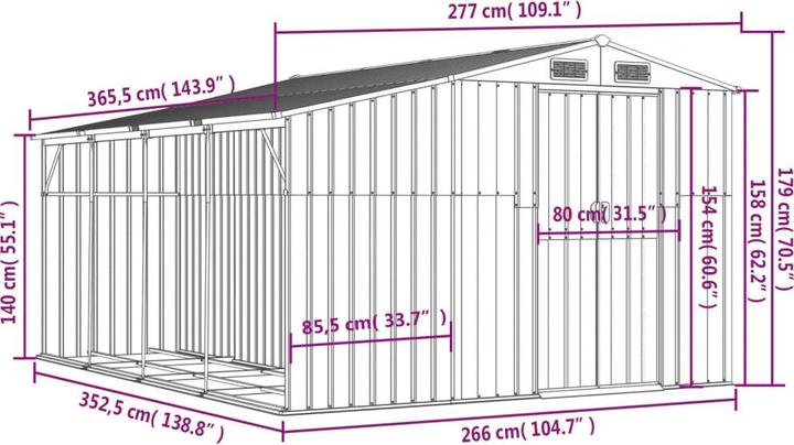 Produktbild vidaXL Gartenhaus