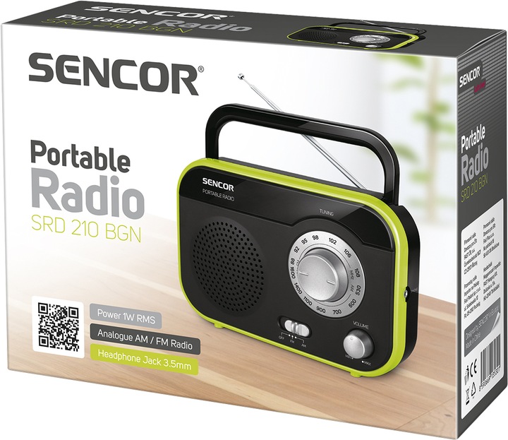 Actual product image Sencor SRD 210 BGN Radio Portable Analog (FM, AM)