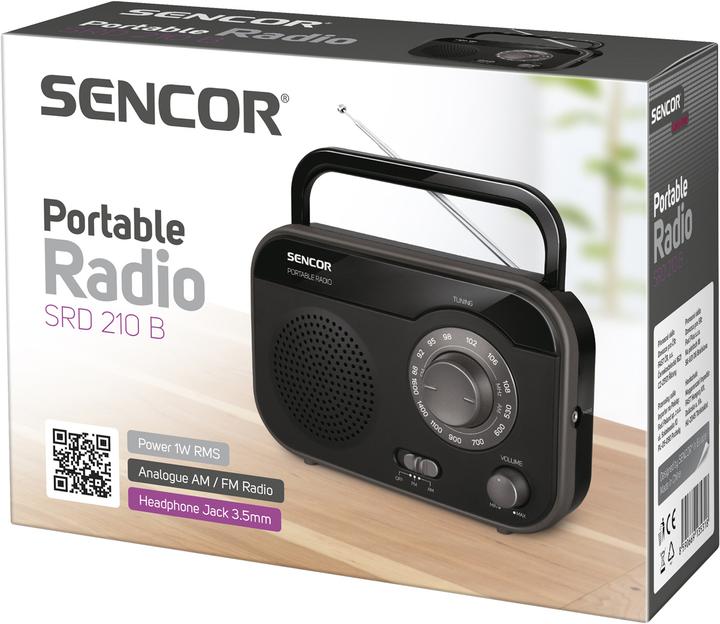 Image du produit Sencor SRD 210 B Radio portable analogique (AM, FM)