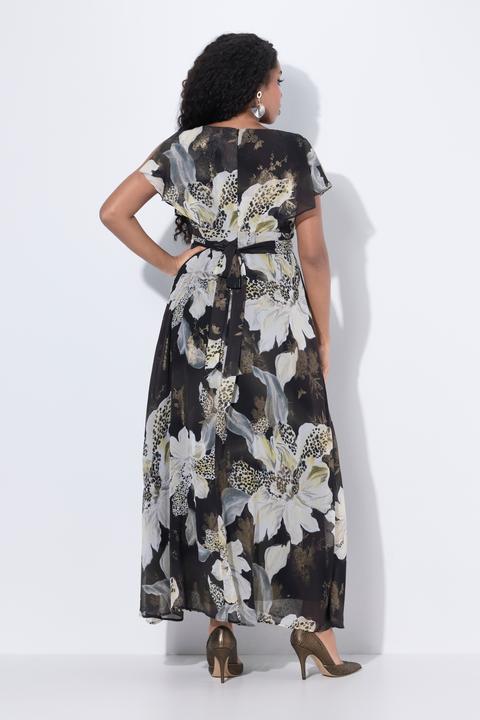 Produktbild Ulla Popken Maxikleid, Gürtel, V-Ausschnitt, Flügel-Halbarm (42, 44)