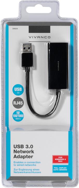 Image du produit Vivanco IT-NET USB3.0 Ethernet (USB 3.0, RJ45 (1x))