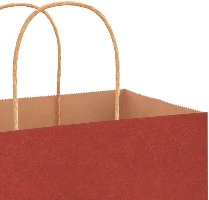 Produktbild VidaXL Kraftpapiertüten 50 Stk. mit Henkel Rot 54x15x49 cm Papiertüte (Geschenktüte, 50 x)