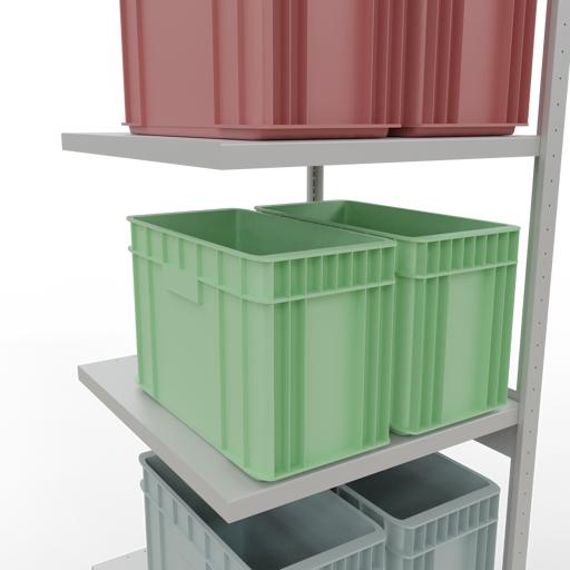 Actual product image Schulte Lagertechnik MULTIplus250 boltless add-on bay system with length bolts