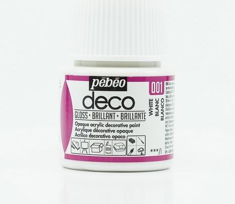 Actual product image Pebeo Deco Glossy acrylic paint (White, 45 ml)