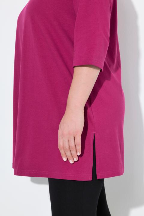 Immagine prodotto Ulla Popken Maglia lunga con scollo a V, maniche a 3/4 e taglio svasato (68)