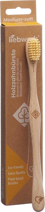Immagine prodotto Liebwerk Spazzolino da denti in legno Ricine Leaf (Medio, 1 x)