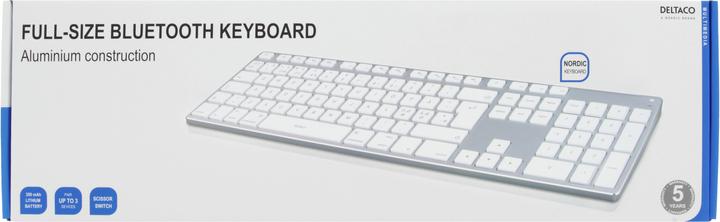 Produktbild Deltaco TB-402 Tastatur USB + Bluetooth QWERTY (Eng. Int., Kabelgebunden, Kabellos)