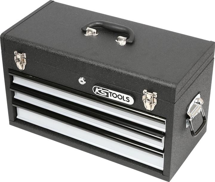 Actual product image KS Tools 1/4" + 1/2" CHROMEplus universal tool set, GEAR, 99 parts, Flank Traction (32 mm, 19 mm, 6 mm, 12 mm, 24 mm, 14 mm, 22 mm, 16 mm, 23 mm, 10 mm, 21 mm, 18 mm, 27 mm, 7 mm, 31 mm, 17 mm, 11 mm, 5 mm, 15 mm, 26 mm, 30 mm, 8 mm, 28 mm, 9 mm, 29 mm, 13 mm, 20 mm, 25 mm, 4 mm)