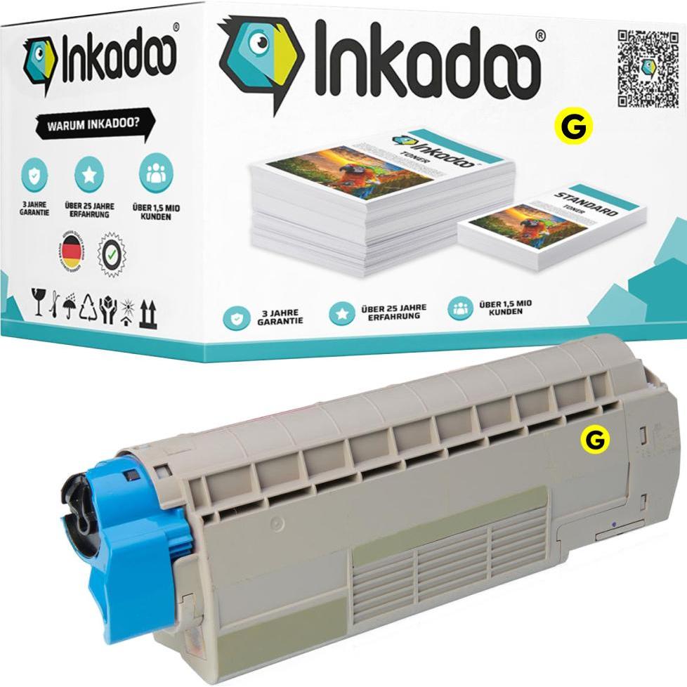 Inkadoo, Toner, Toner kompatibel zu OKI 44844613 / C822 Toner, gelb Gelb (Y)
