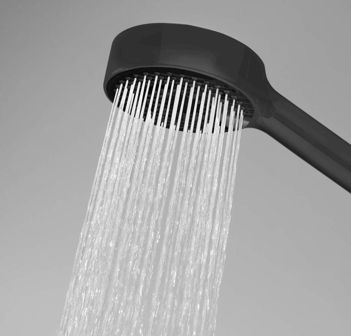 Produktbild Hansa Basicjet Handbrause, 3-strahlig schwarz matt (3 Strahlarten, 18 l/min)