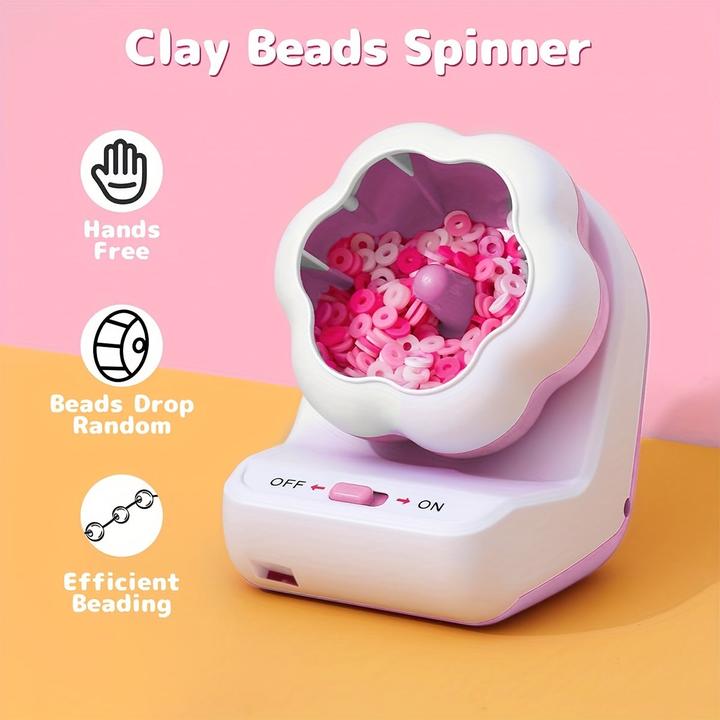 Produktbild Activity Board 2400pcs Clay Bead Bracelet Making Kit mit elektrischen Spinner - USB Powered, einfache DIY