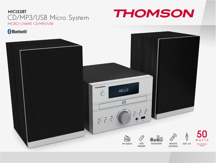 Actual product image Thomson MIC122BT Home Stereo System Home Audio Micro System (FM, Bluetooth)