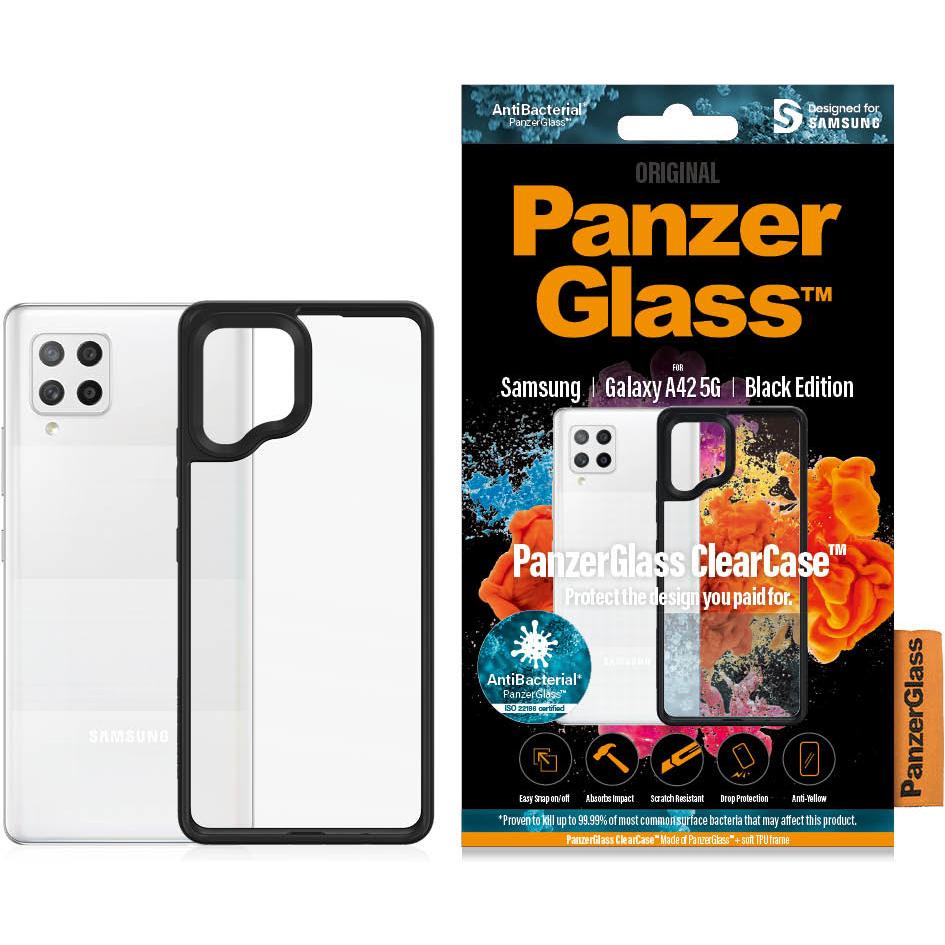 Thumbnail - PanzerGlass 0294 Handy-Schutzhülle Transparent (Samsung Galaxy A42 5G), Smartphone Hülle, Schwarz