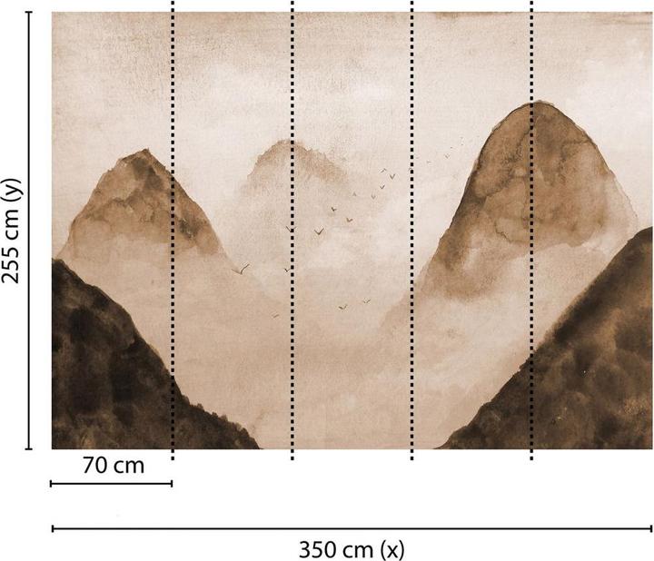 Produktbild Livingwalls Designwalls Misty Rocks Berge (350 x 255 cm)