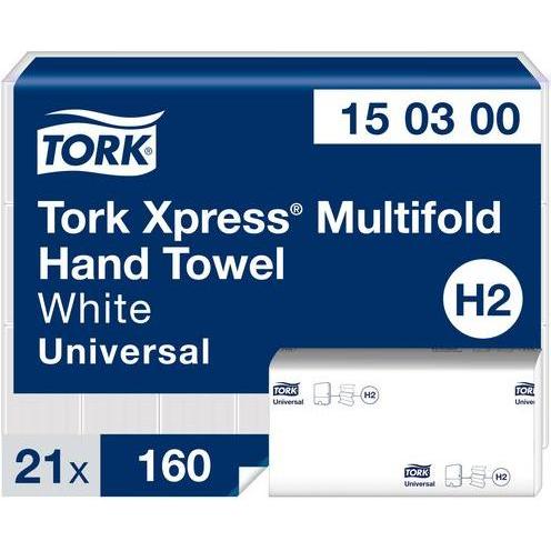 Tork Papierhandtücher, Haushaltspapier, Weiss