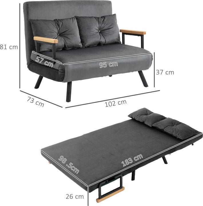 Produktbild Homcom Schlafsofa