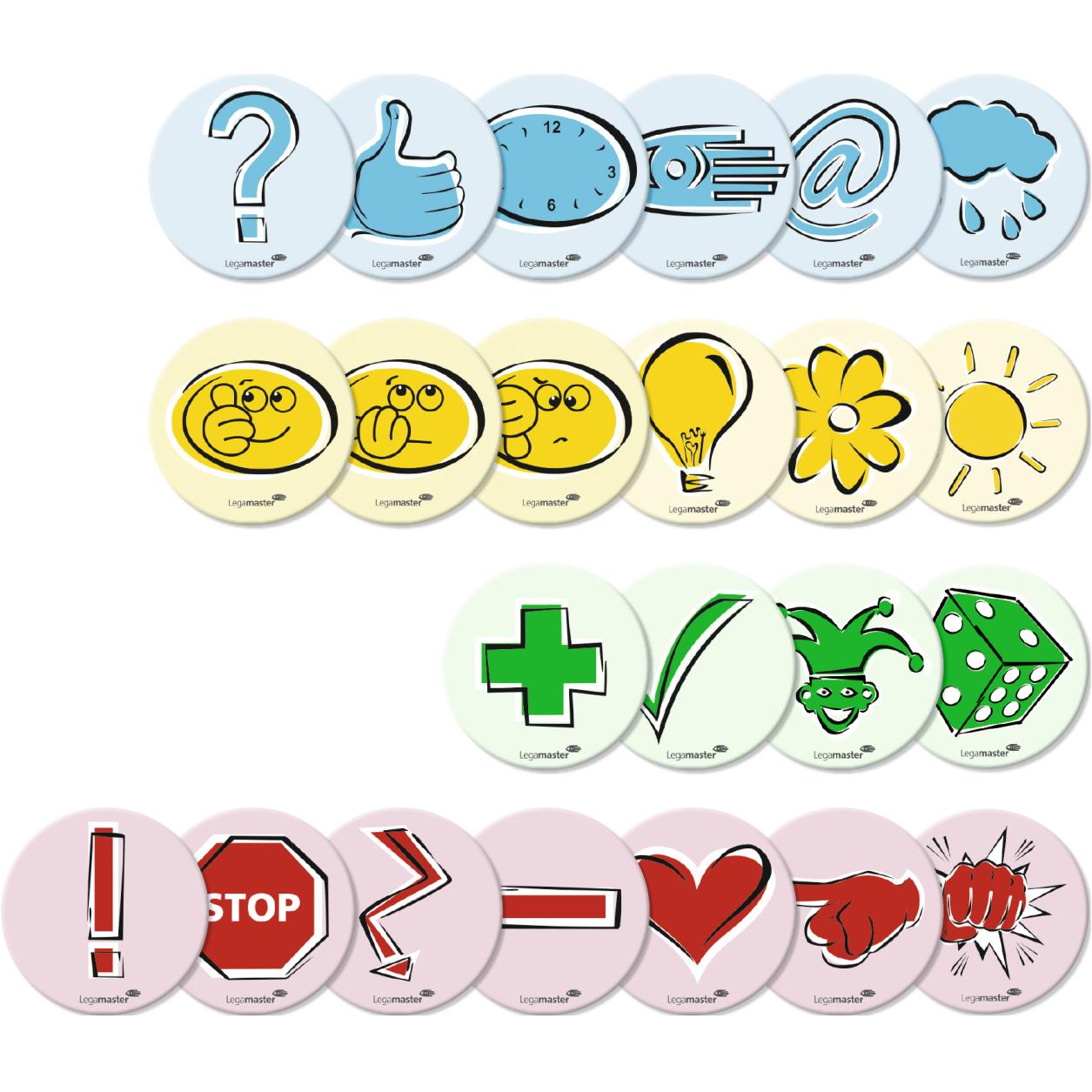 Legamaster, Zubehör Präsentieren, Moderationskarte Emoticon Symbole sortiert
