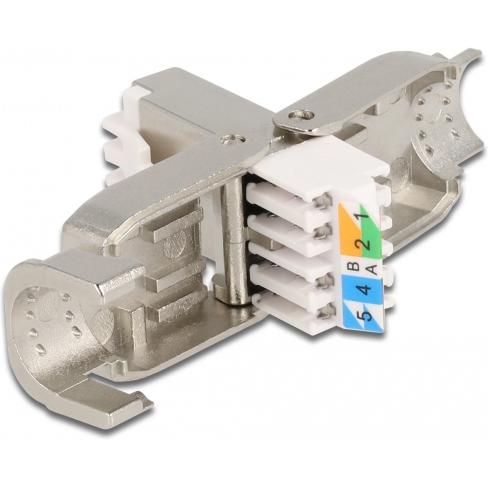 Thumbnail - Delock RJ45 Stecker Cat.6A STP werkzeugfrei (Netzwerkkabel Stecker), Netzwerk Zubehör