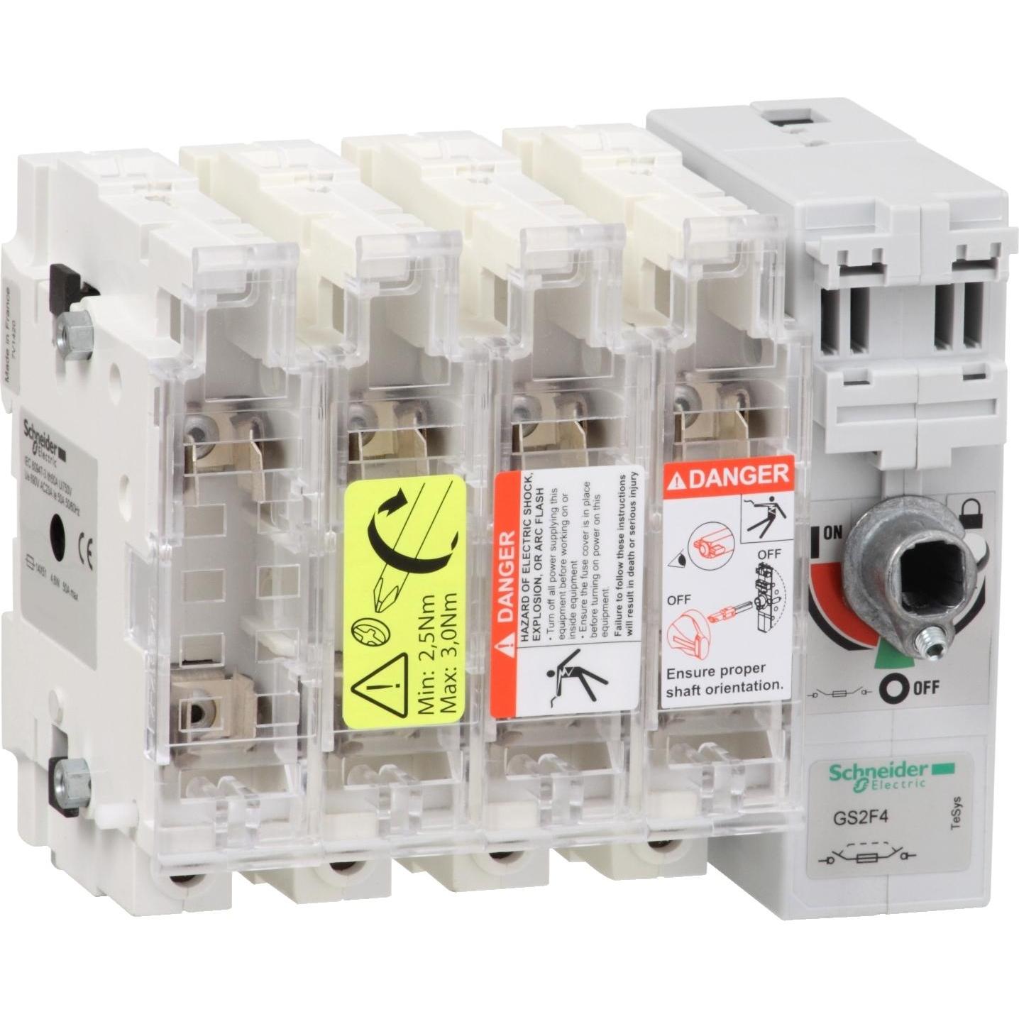 Schneider Electric, Systemstromversorgung, Lasttrennschalter m. Sicherungen TeSys GS2F4