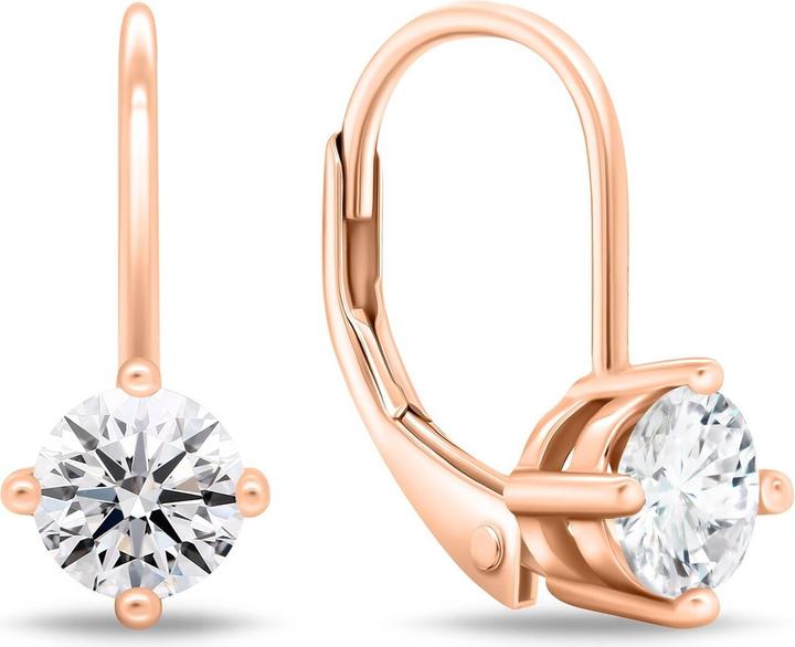 Brilio Silver - Boucles d'oreilles minimalistes plaquées or avec zircons EA754R