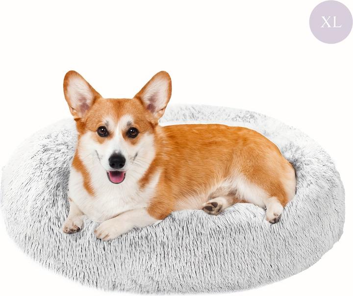Image du produit Alopini Lit apaisant pour chien et chat, Donut Cuddler Lit rond douillet et chaud (Chien, Chat)