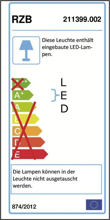 Energy Label RZB LED ceiling/wall light (1150 lm)