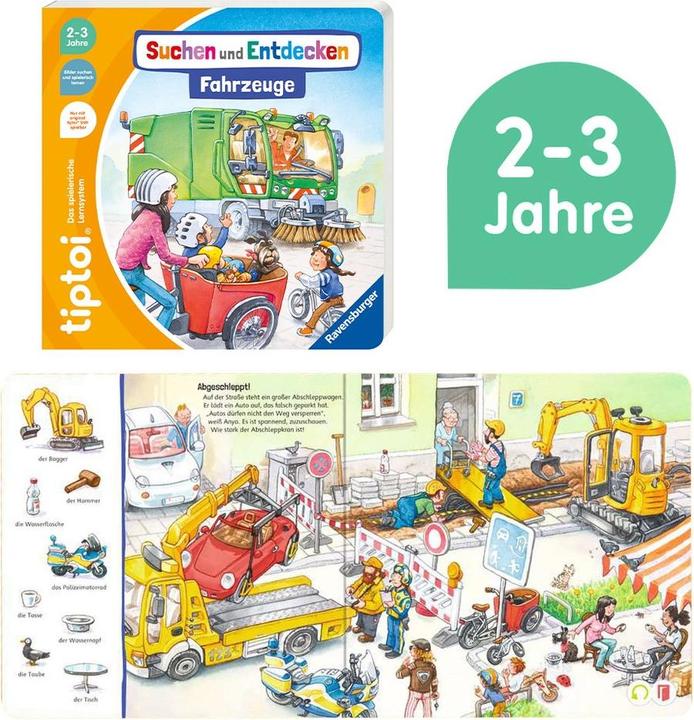 Actual product image tiptoi Suchen und Entdecken - Fahrzeuge (German, Sandra Grimm, Stephan Baumann, 2023)