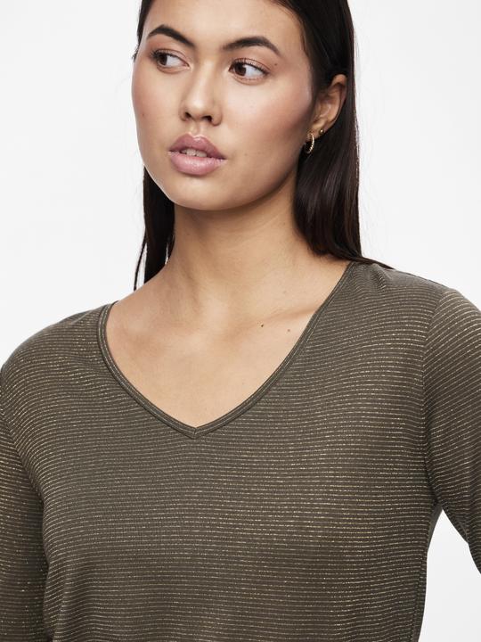 Produktbild Pieces Pcbillo Ls V-Neck Lurex Stripes Noos (XL)