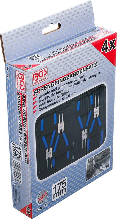 Image du produit BGS Jeu de pinces à circlips (175 mm)