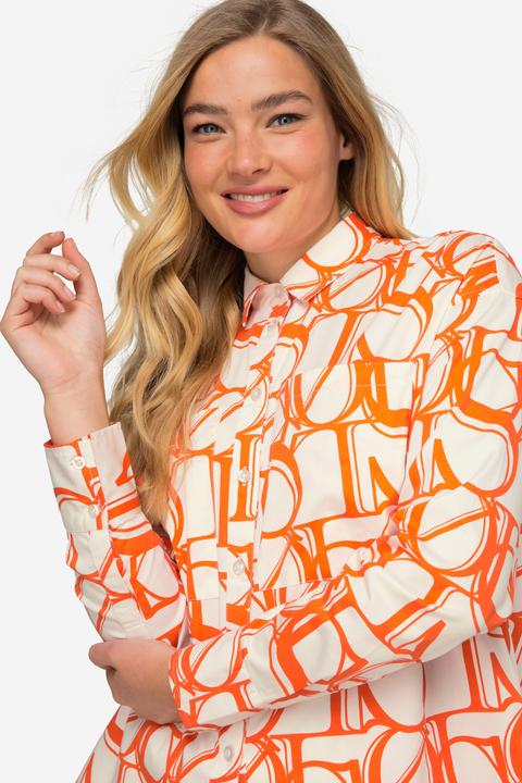 Produktbild Laurasøn Hemdbluse, oversized, XL-Writing-Print, Langarm, OEKO-TEX (S)