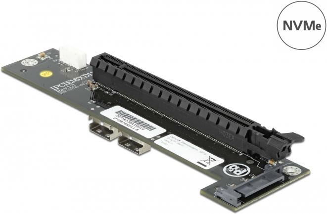 Immagine prodotto Delock Convertitore 2 x SFF-8654 a biforcazione PCIe x16
