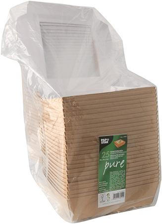 Actual product image Papstar 86575 Disposable Food Container Cardboard, Polylactide (PLA) (25x)