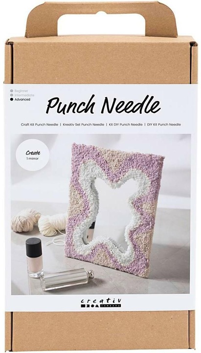 Creativ Company DIY Kit - Craft Kit Punch Needle - Mirror (977630)