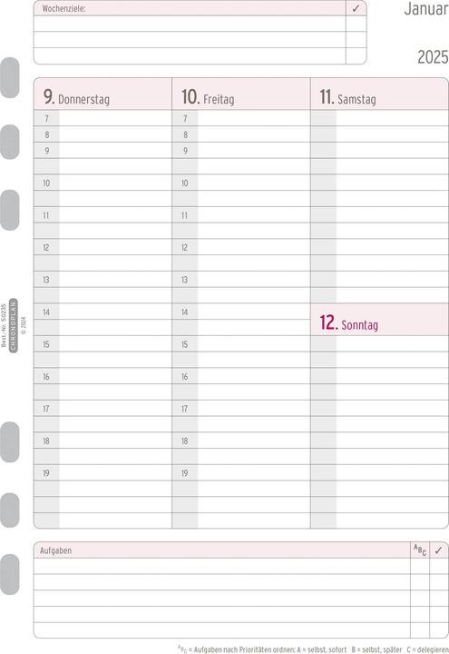 Produktbild Chronoplan Wochenplan (A5, 1 Woche / 2 Seiten)