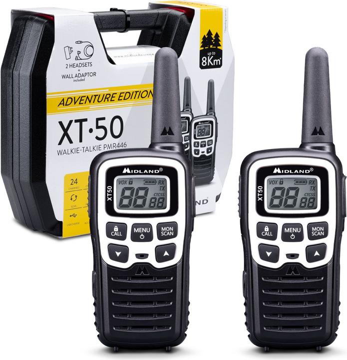Produktbild Midland XT50 Adventure Funkgeräte schwarz/silber (8 km)
