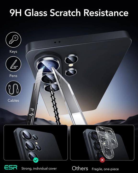 Actual product image ESR - Armorite Camera Lens Protectors - Samsung Galaxy S26 Ultra - Clear (Samsung Galaxy S26 Ultra)