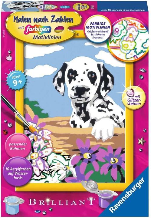 Produktbild Ravensburger Malen nach Zahlen 20061 - Dalmatiner Welpe – Kinder ab 9 Jahren