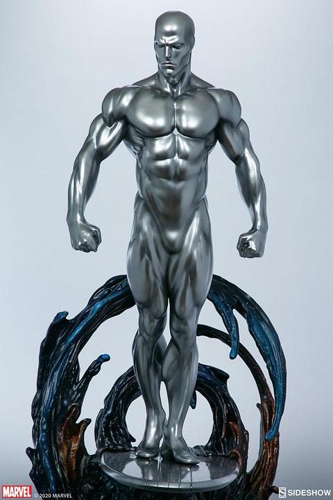 Actual product image Sideshow Marvel statuette Silver Surfer 65 cm