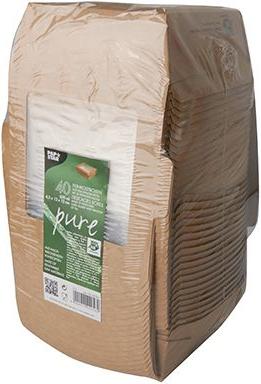 Actual product image Papstar 87251 Disposable Food Container Cardboard, Polylactide (PLA) (40 x)