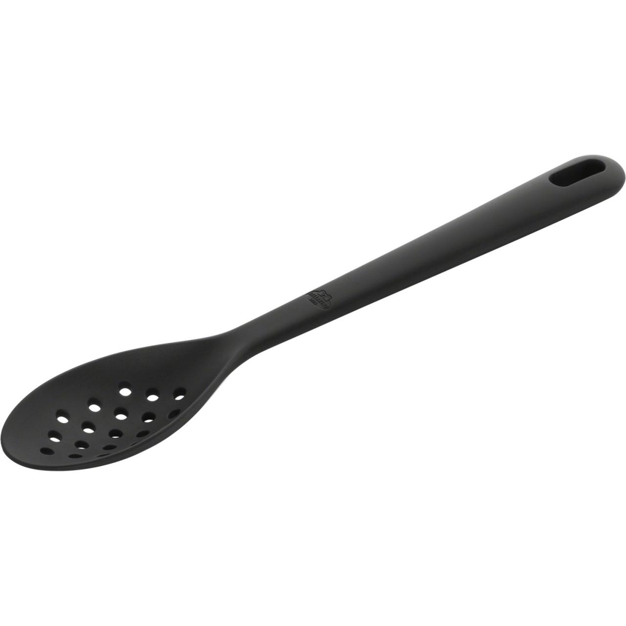 Thumbnail - Zwilling Ballarini Silikon Nero Kochlöffel "gelocht" oval, Kochbesteck, Schwarz