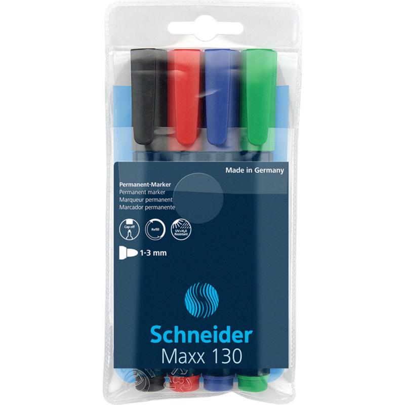 Schneider, Marker, Maxx 130 Marker (Mehrfarbig, 3 mm, 4 x)