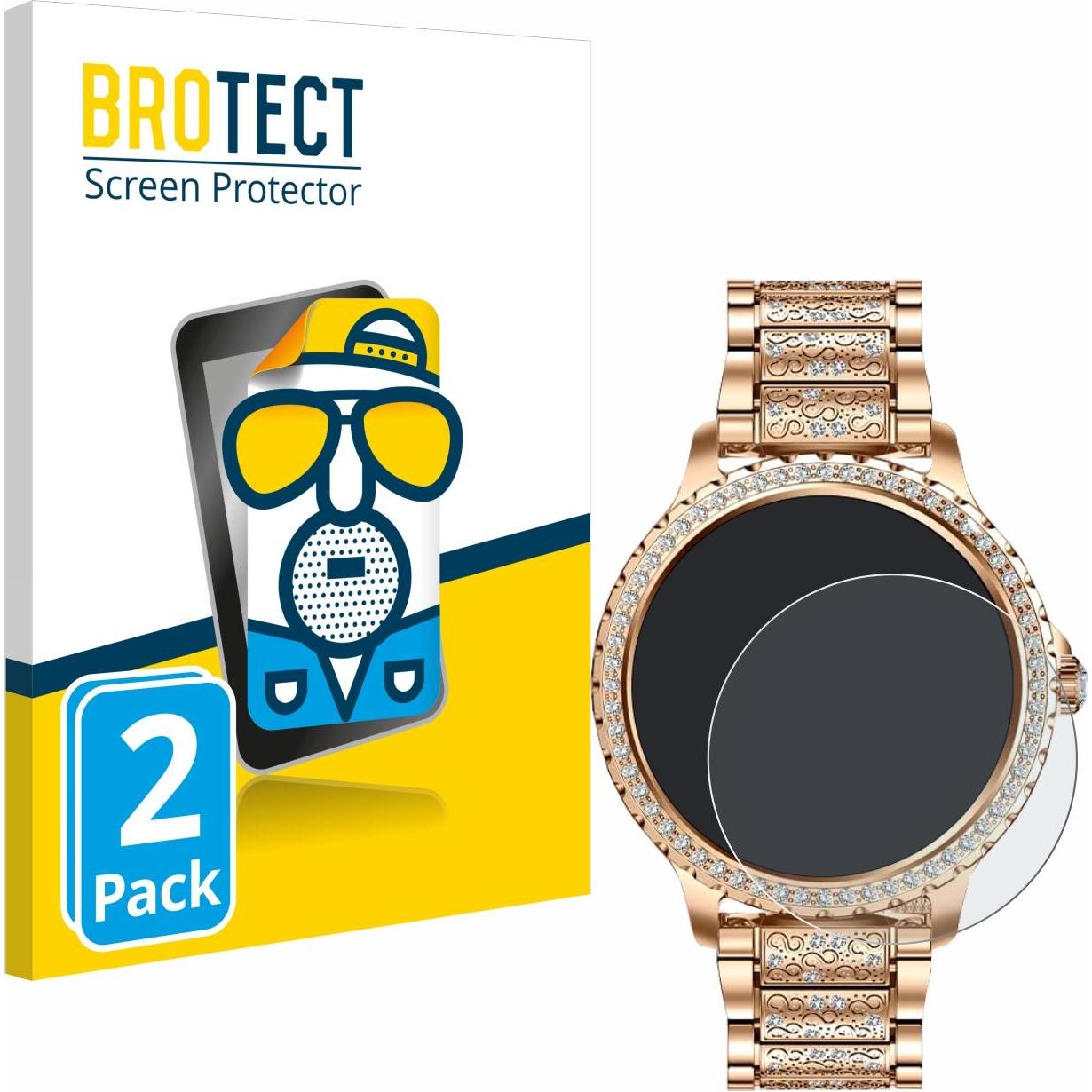 BROTECT Entspiegelungsfolie Displayschutz Displayschutzfolie Folie Matt, Smartwatch Schutzfolie, Schwarz